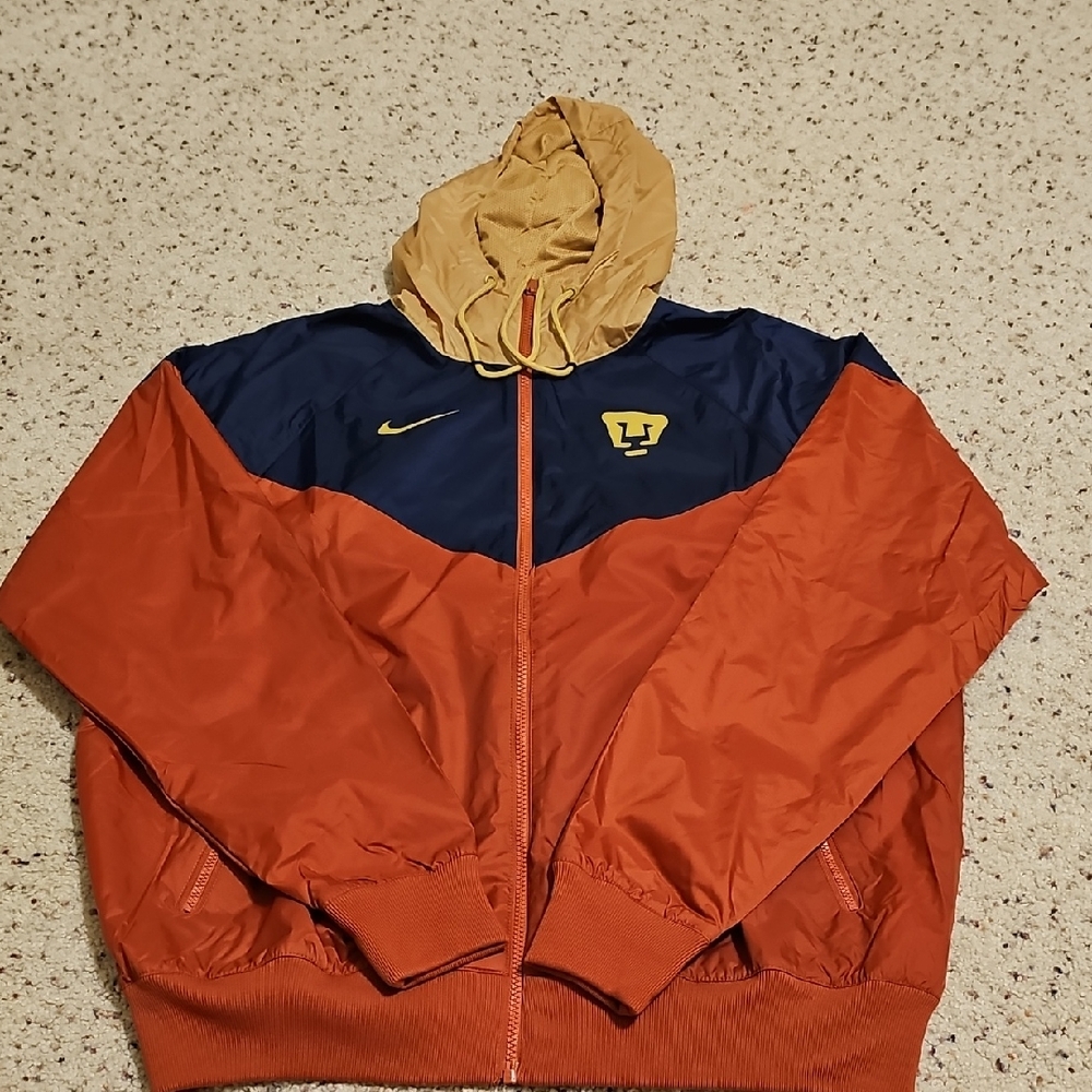 NWT Nike Puma Footbul Men's Orange and Blue Jacket
